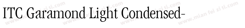 ITC Garamond Light Condensed字体转换